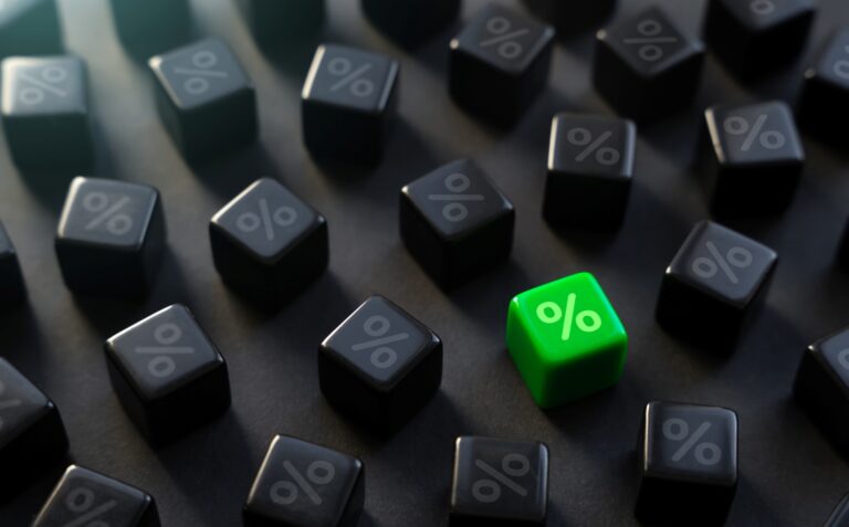 green block amongst black